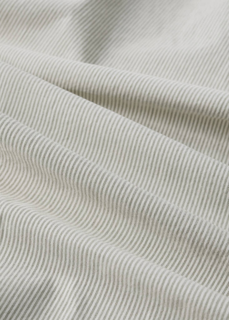 Fitted sheet cotton yarn-dyed Bed 90 cm — Pastel Green