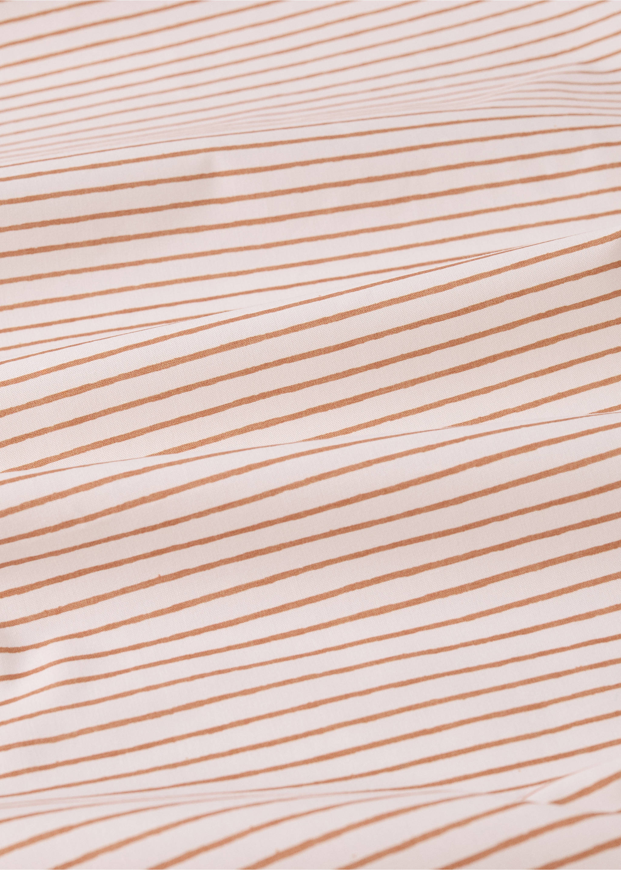 Children’s cotton percale striped bed 90 cm - Details of the article 2, Russet. Ref: 27024061-00.