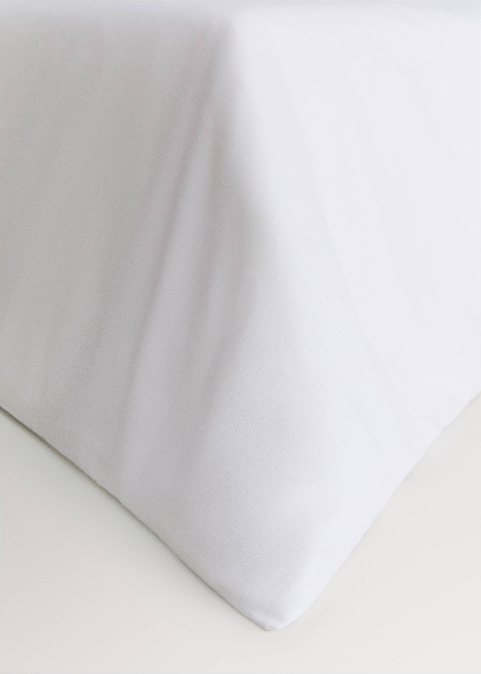 Children's percale piqué duvet cover for a 90 cm bed - Details of the article 7, White. Ref: 27024066-00.