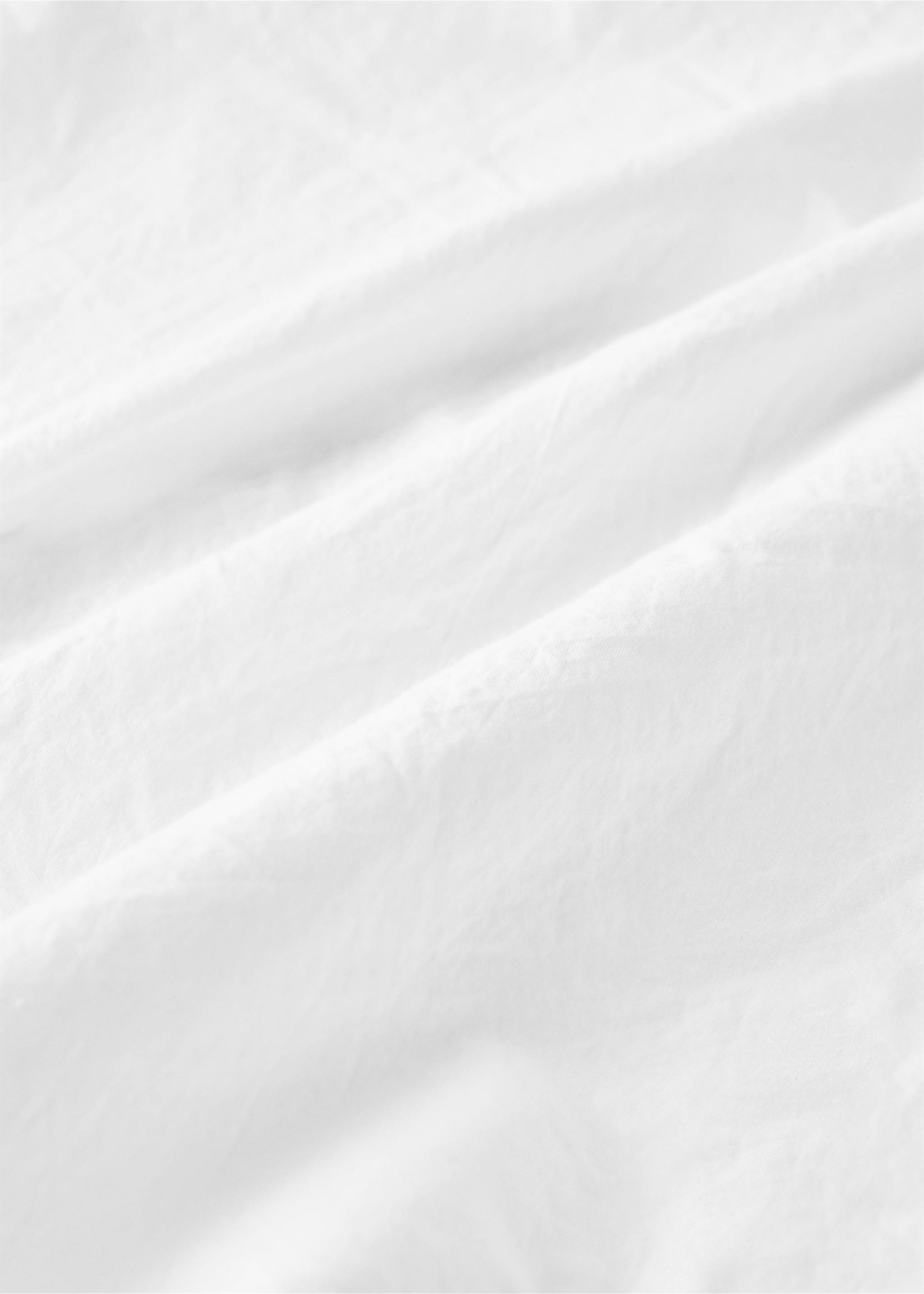 Cearceaf inferior pentru pătuț din percal garment-washed pentru pat de 90 cm - Detaliu al articolului 2, Alb. Ref: 27024069-00.