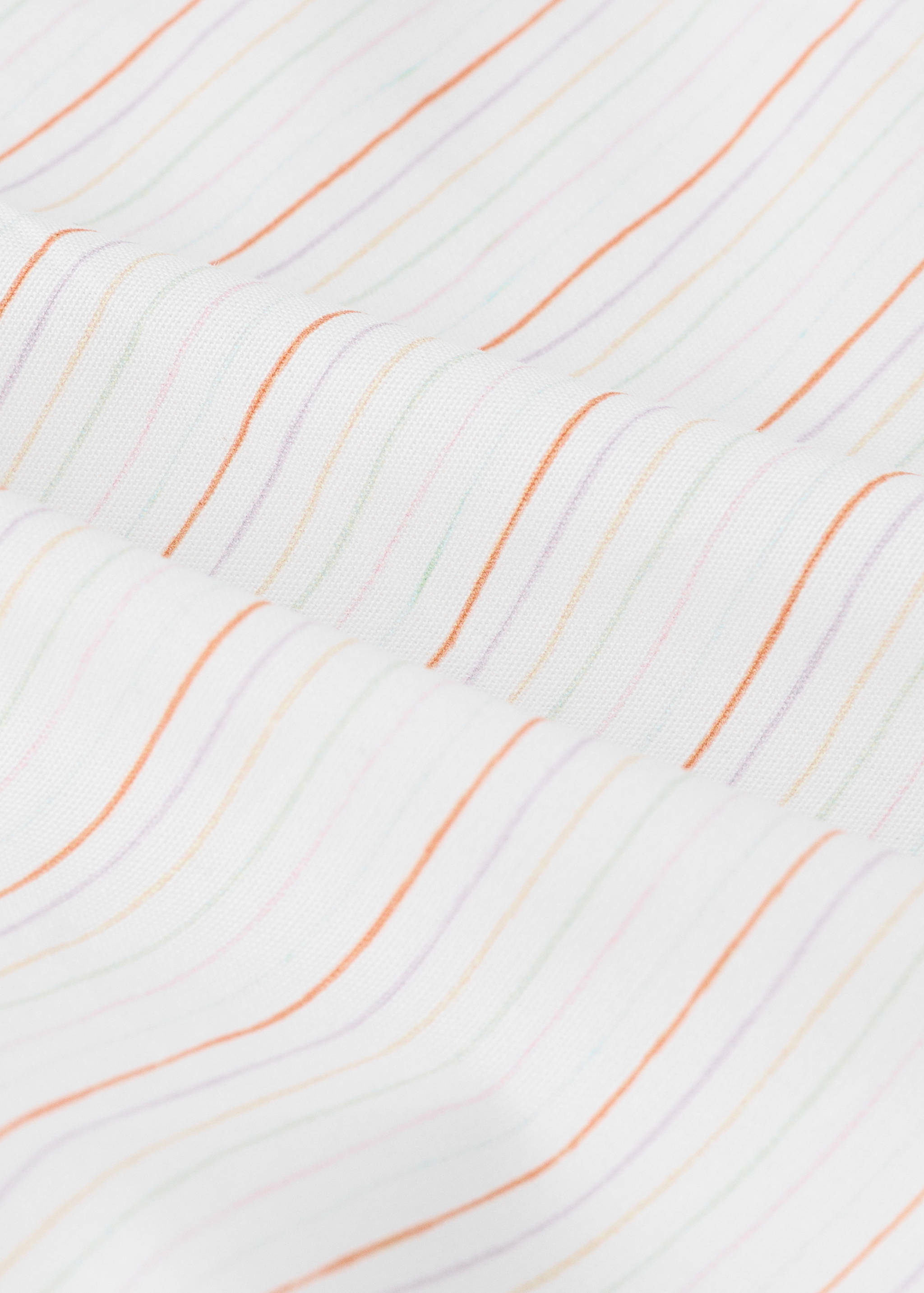 Fitted sheet cotton percale fine stripes 90 cm bed - Details of the article 2