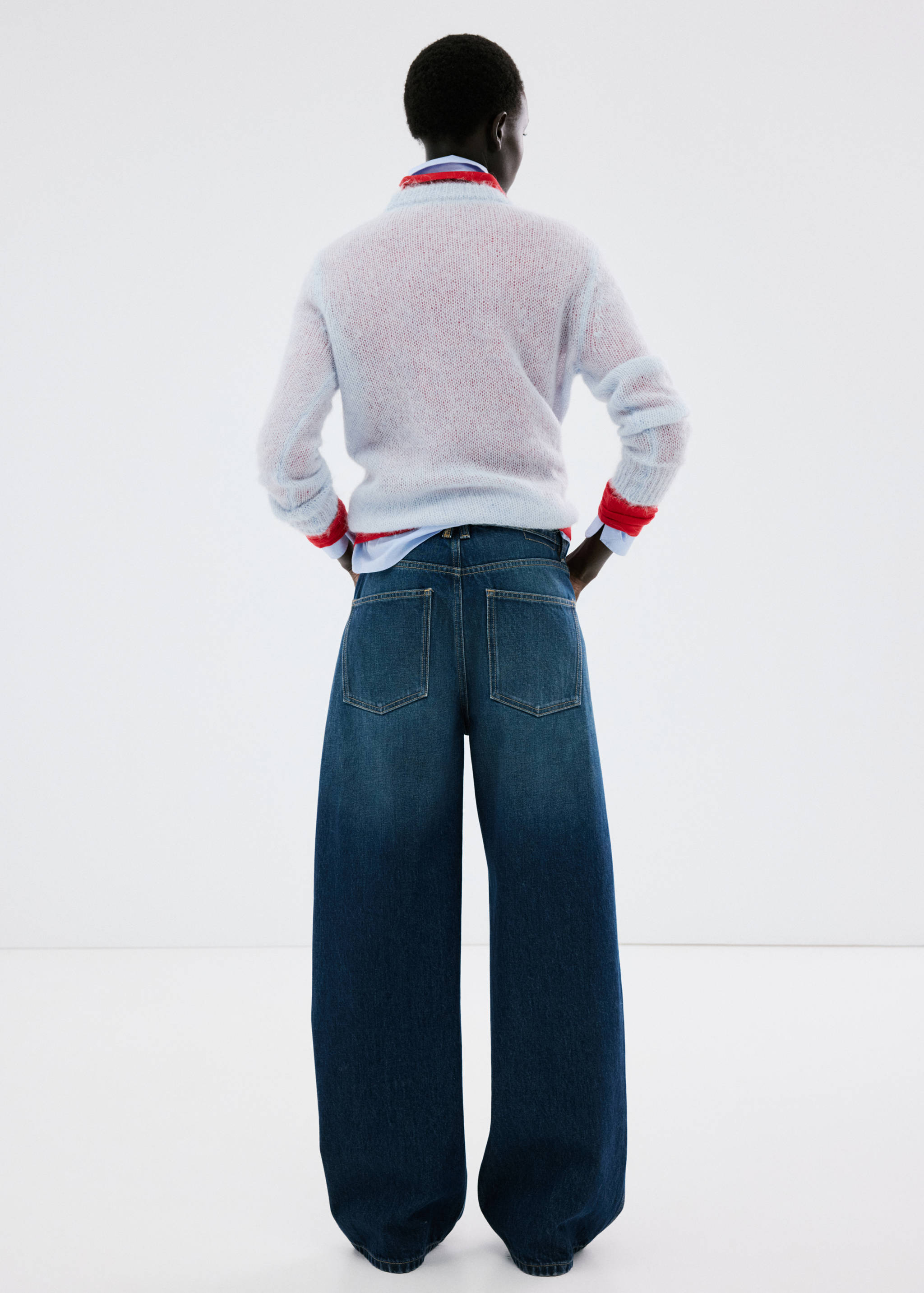 بنطال متوسط الارتفاع على شكل منطاد - الجهة الخلفية للمنتج