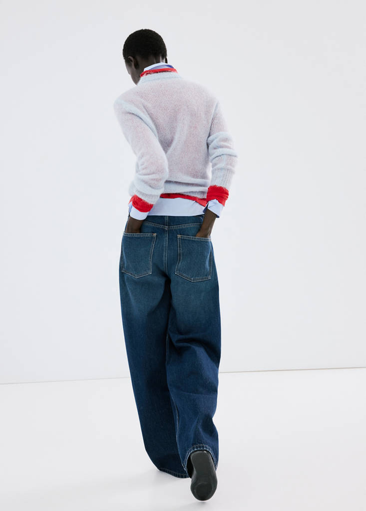 Mid-rise balloon jeans — Dark Blue