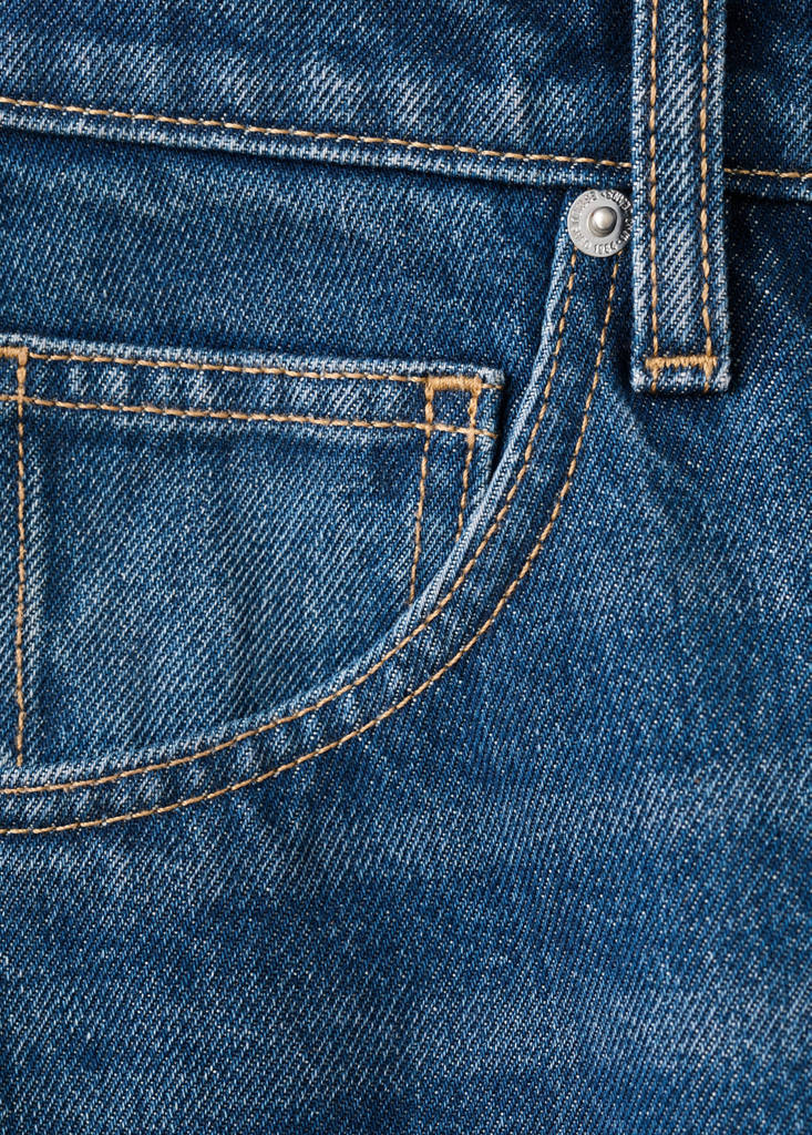 Mid-rise balloon jeans — Dark Blue