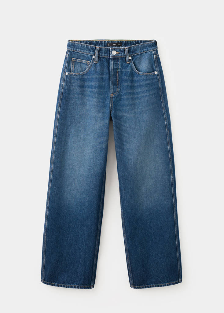 Mid-rise balloon jeans — Dark Blue