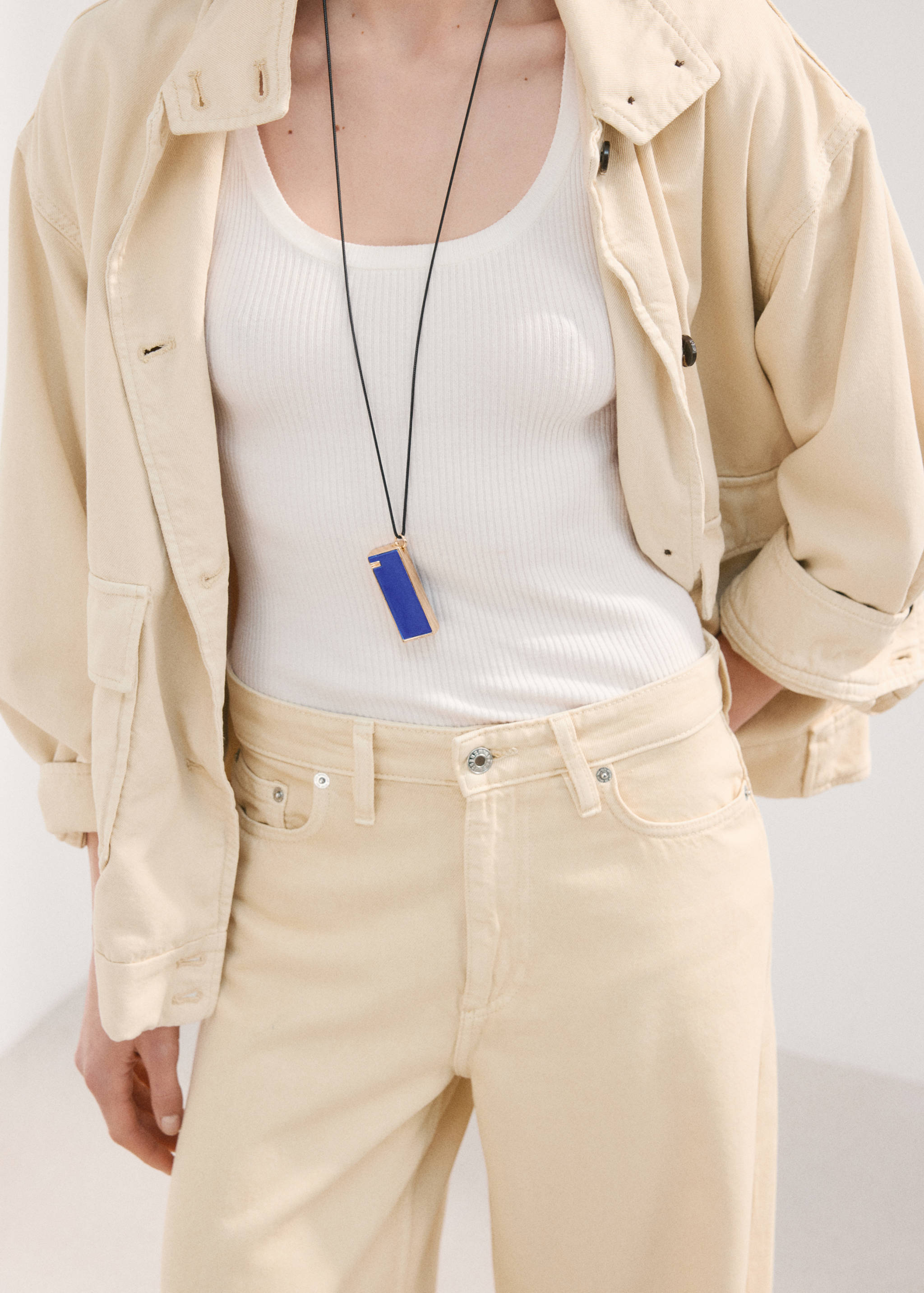 Джинсы с широкими штанинами и средней посадкой - Деталь изделия 6