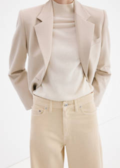 Wide leg mid-rise jeans — Vanilla 5