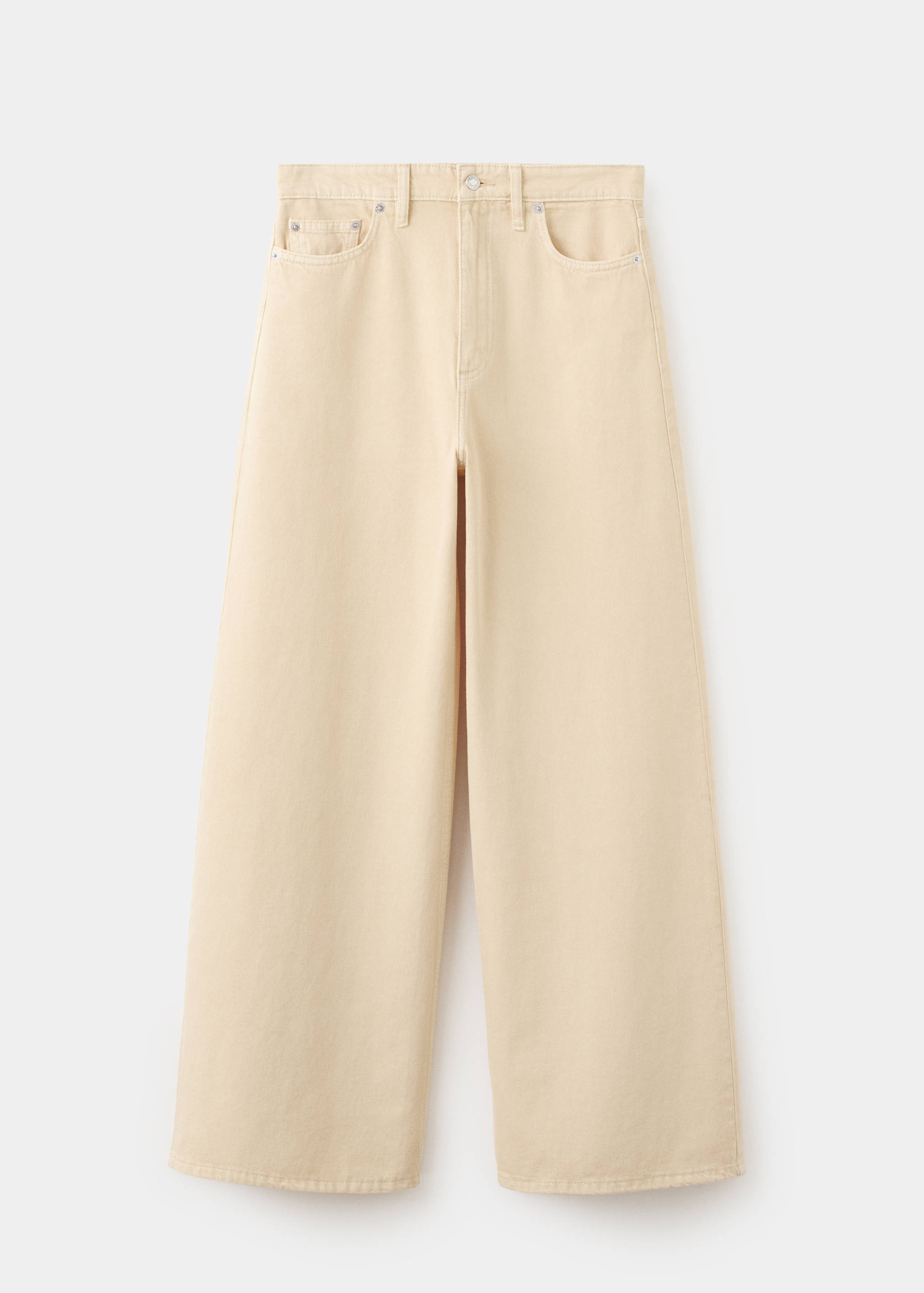 Джинсы с широкими штанинами и средней посадкой - Изделие без модели