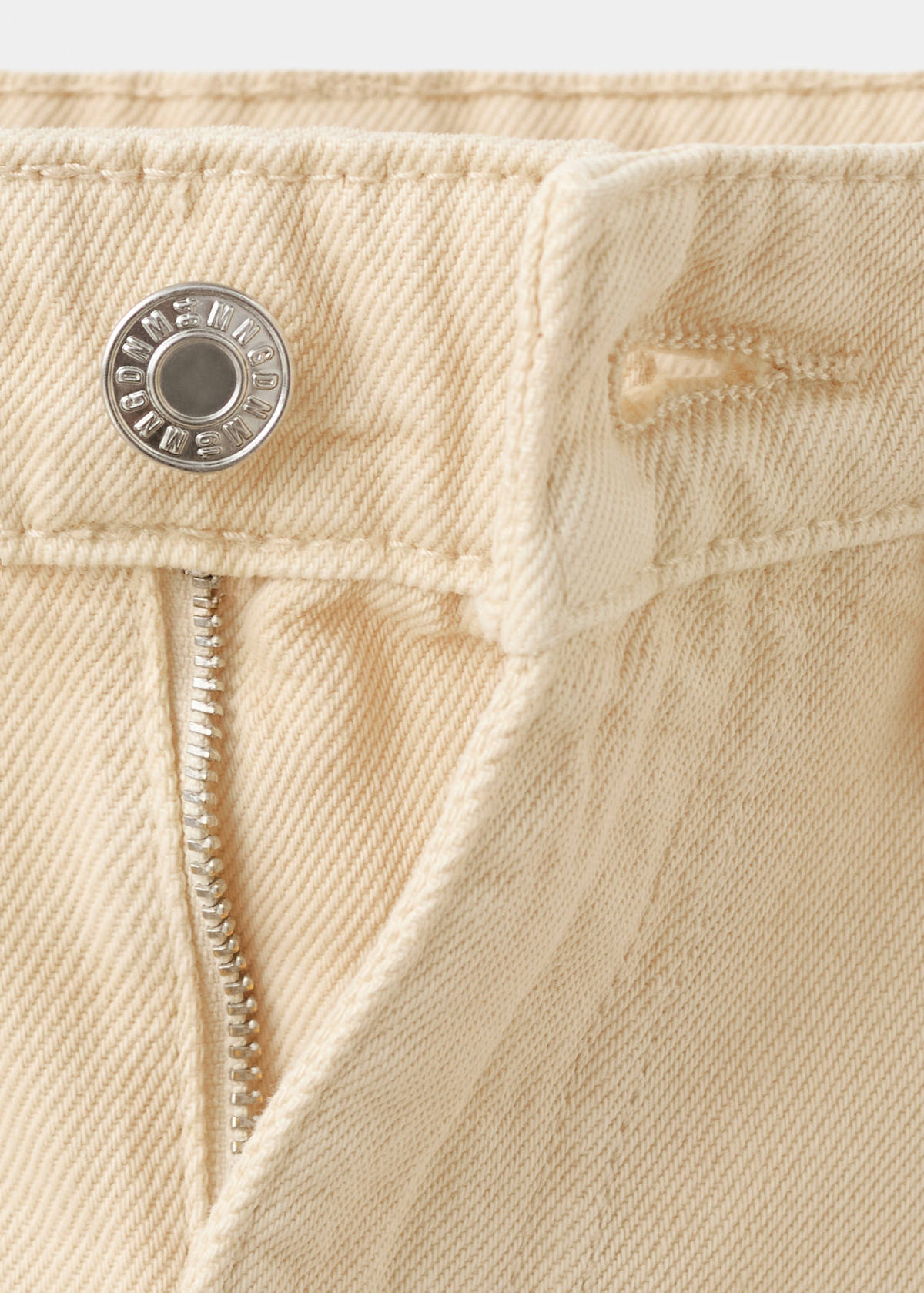 Wide leg mid-rise jeans — Vanilla