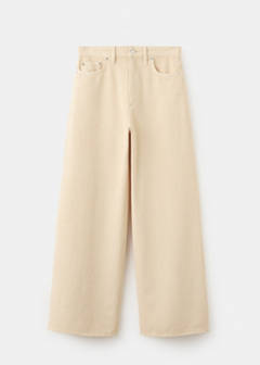 Wide leg mid-rise jeans — Vanilla 7