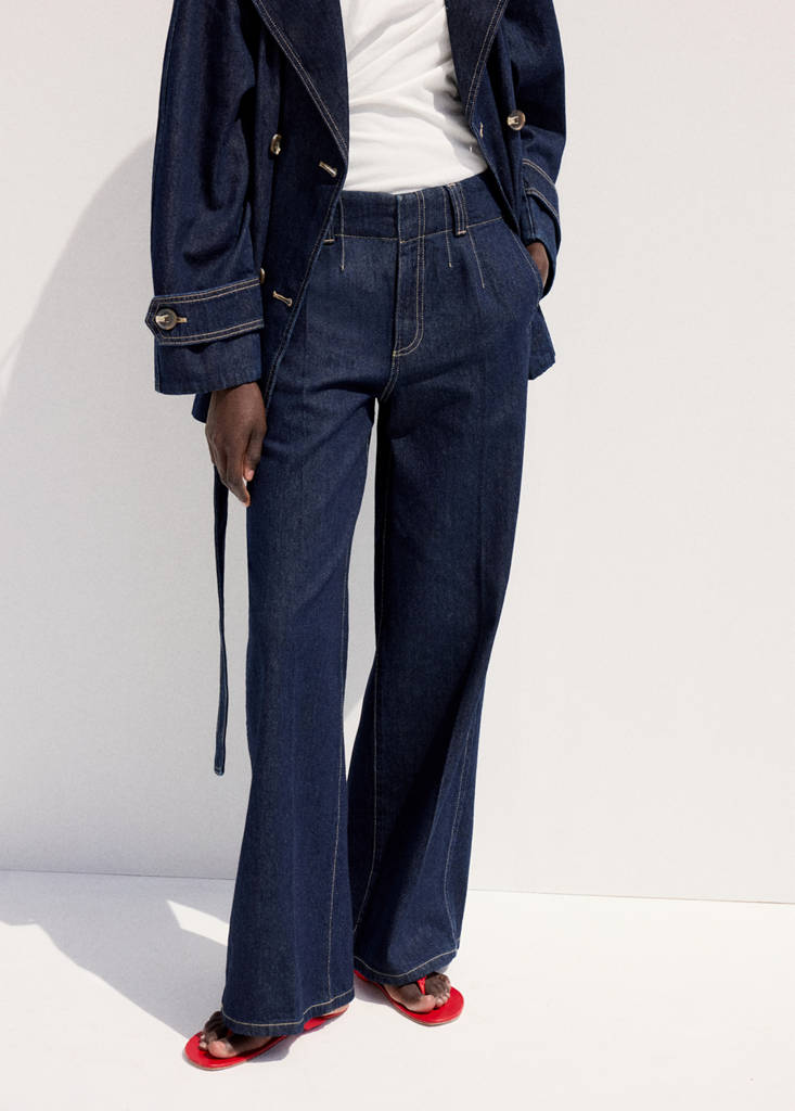 Wide leg mid-rise jeans — Open Blue