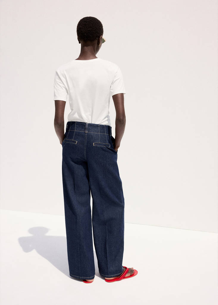 Wide leg mid-rise jeans — Open Blue