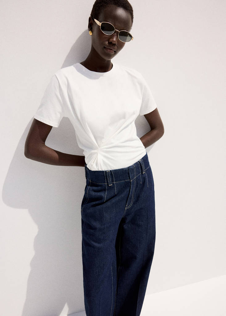 Wide leg mid-rise jeans — Open Blue