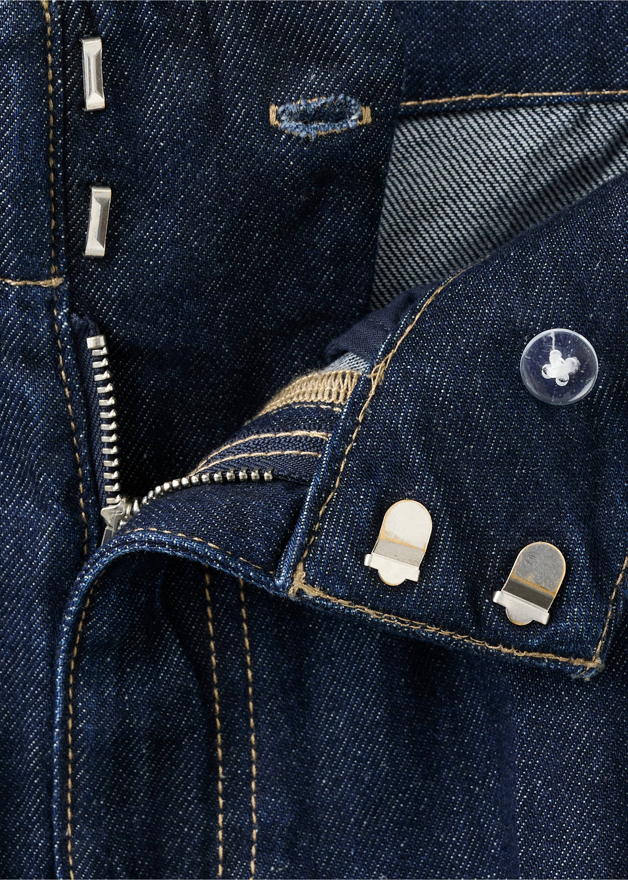 Blugi wide leg cu talie medie - Detaliu al articolului 8, Albastru foarte deschis. Ref: 27024083-00.