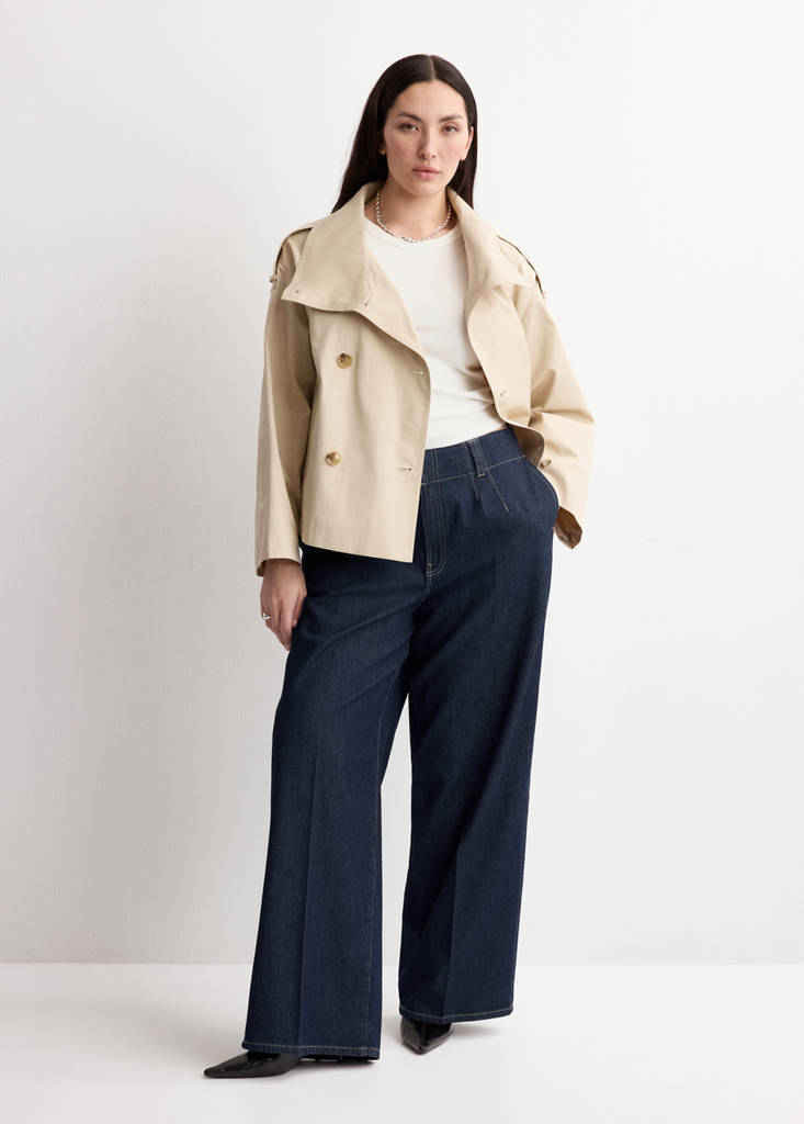Wide leg mid-rise jeans — Open Blue