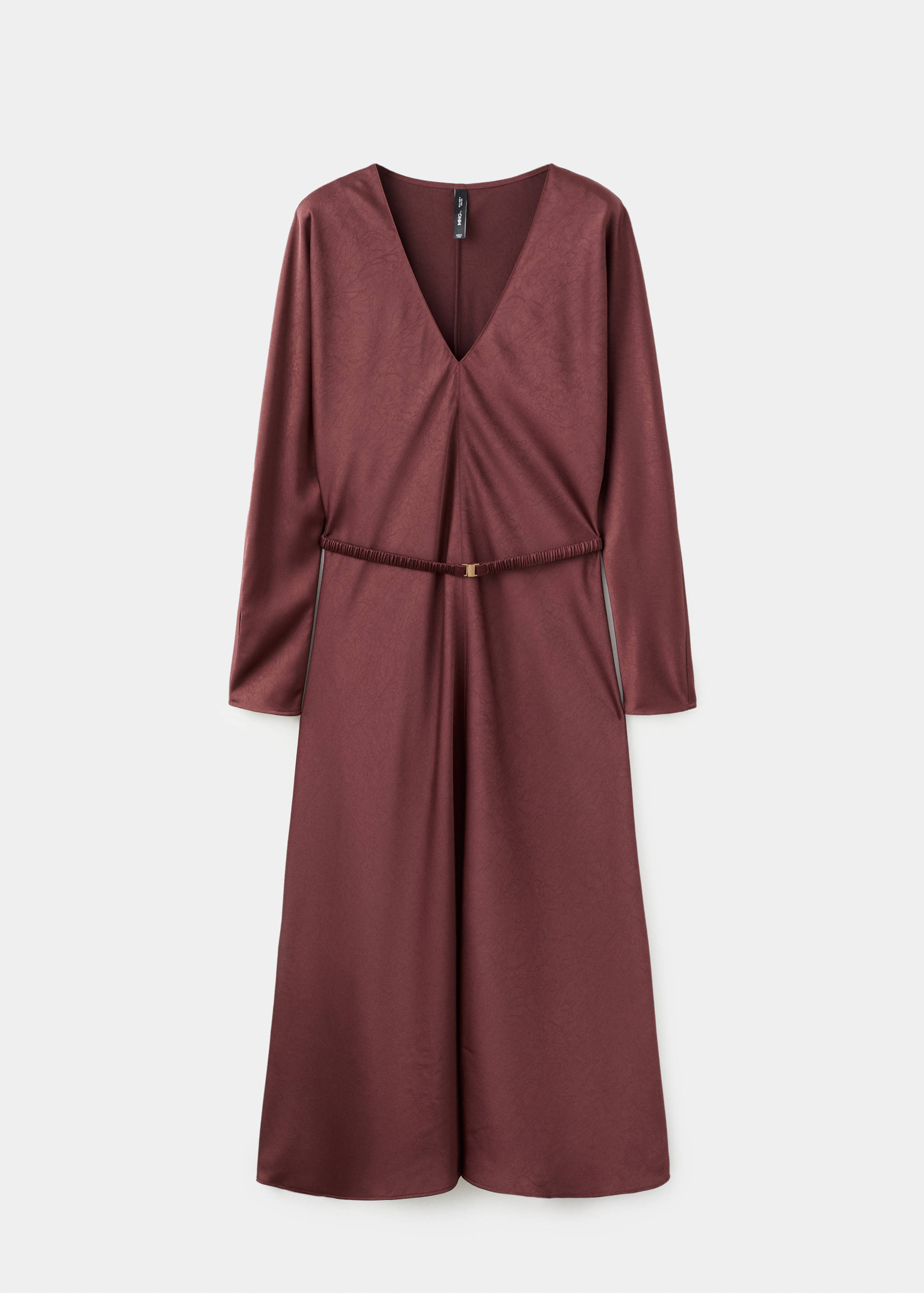 Belted V-neck dress - Article without model