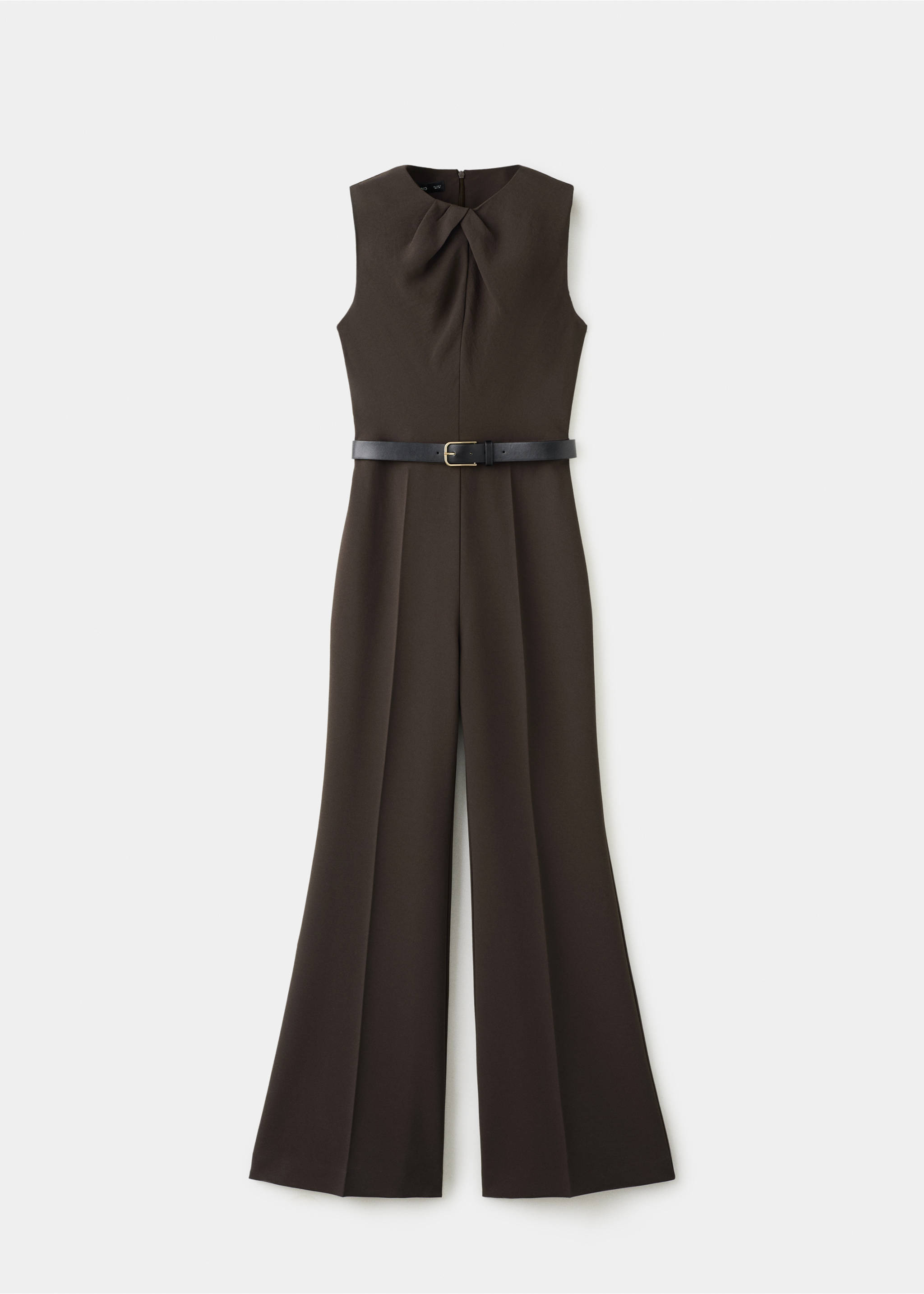 Jumpsuit with draped detail belt - Article without model, Brown. Ref: 27024087-00.