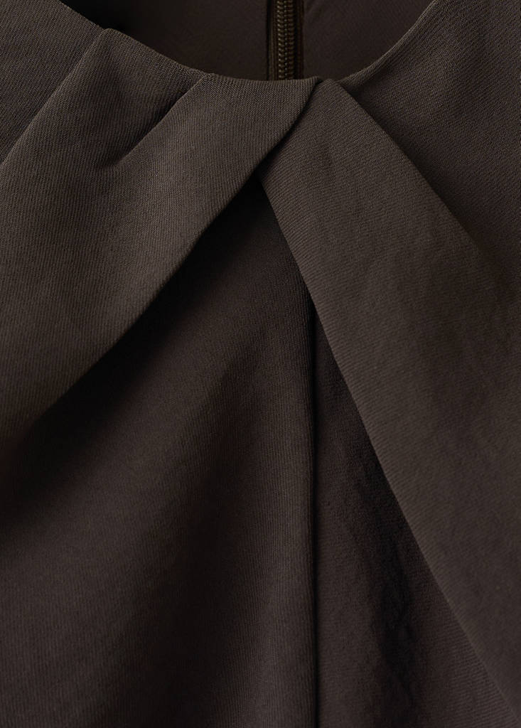 Jumpsuit with draped detail belt — Brown