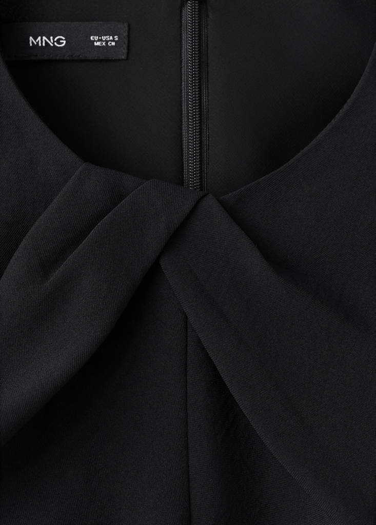 Jumpsuit with draped detail belt — Black
