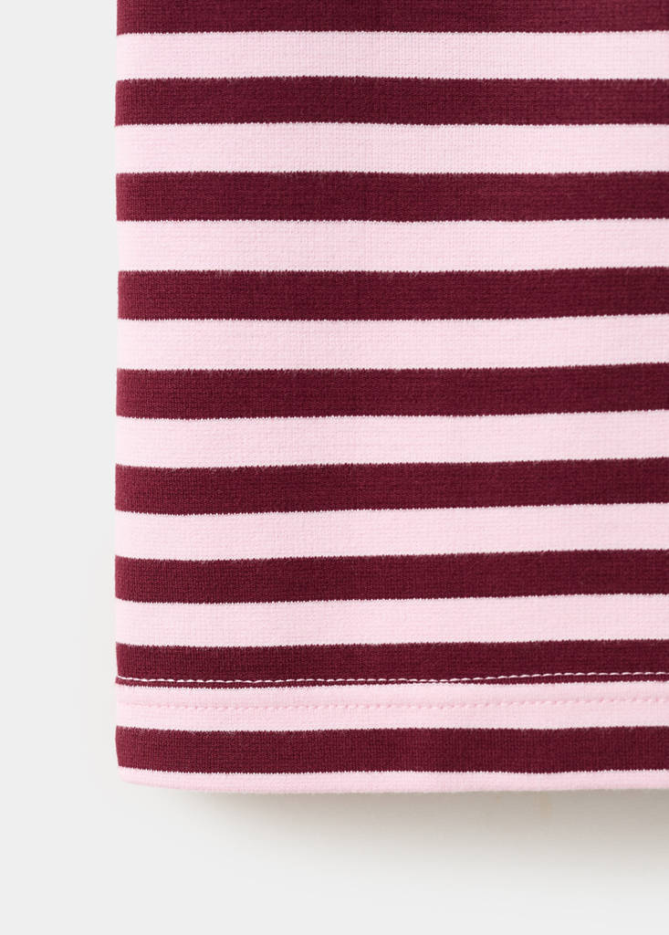 Striped short-sleeved t-shirt — Pastel Pink