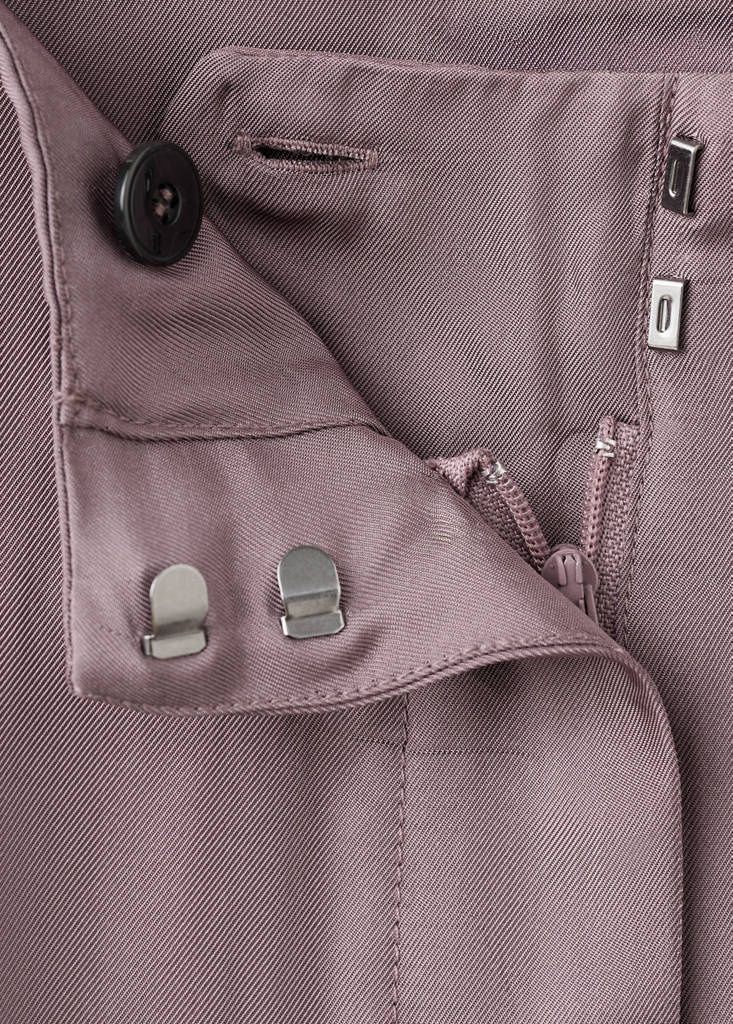Straight mid-rise trousers — Pastel Pink