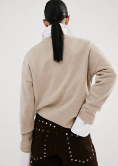 V-neck knit sweater — Light/Pastel Grey 3