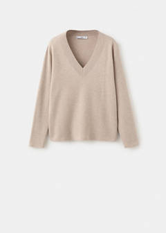 V-neck knit sweater — Light/Pastel Grey 12
