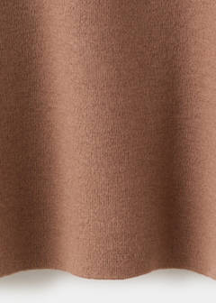Round-neck knitted sweater — Medium Brown 8