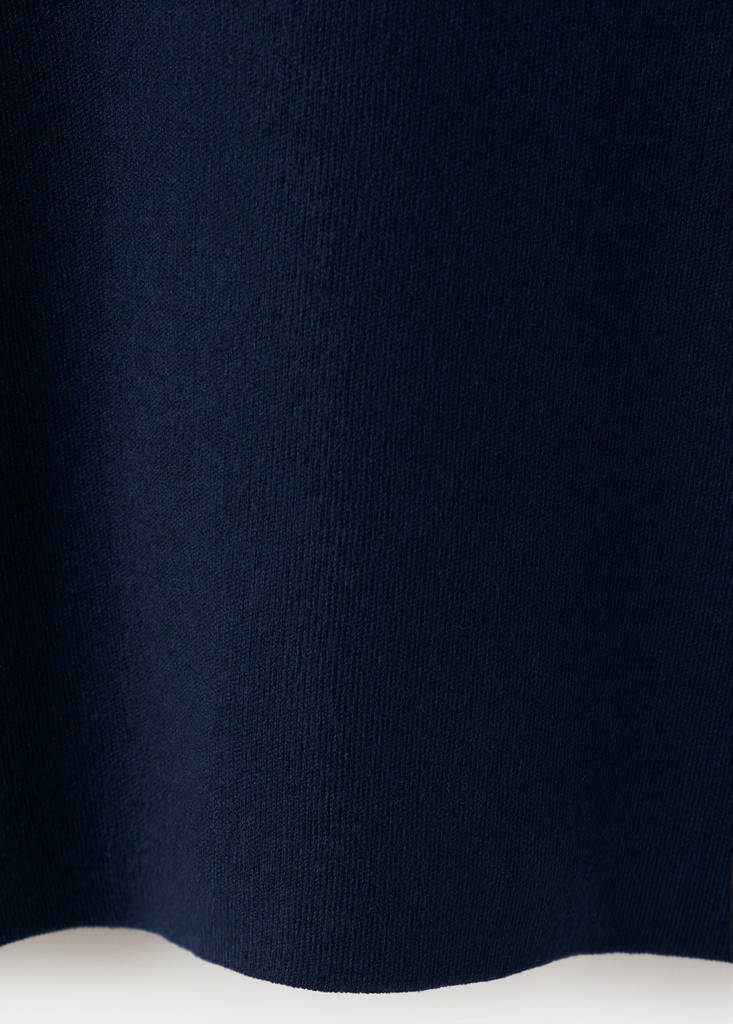 Round-neck knitted sweater — Dark Navy