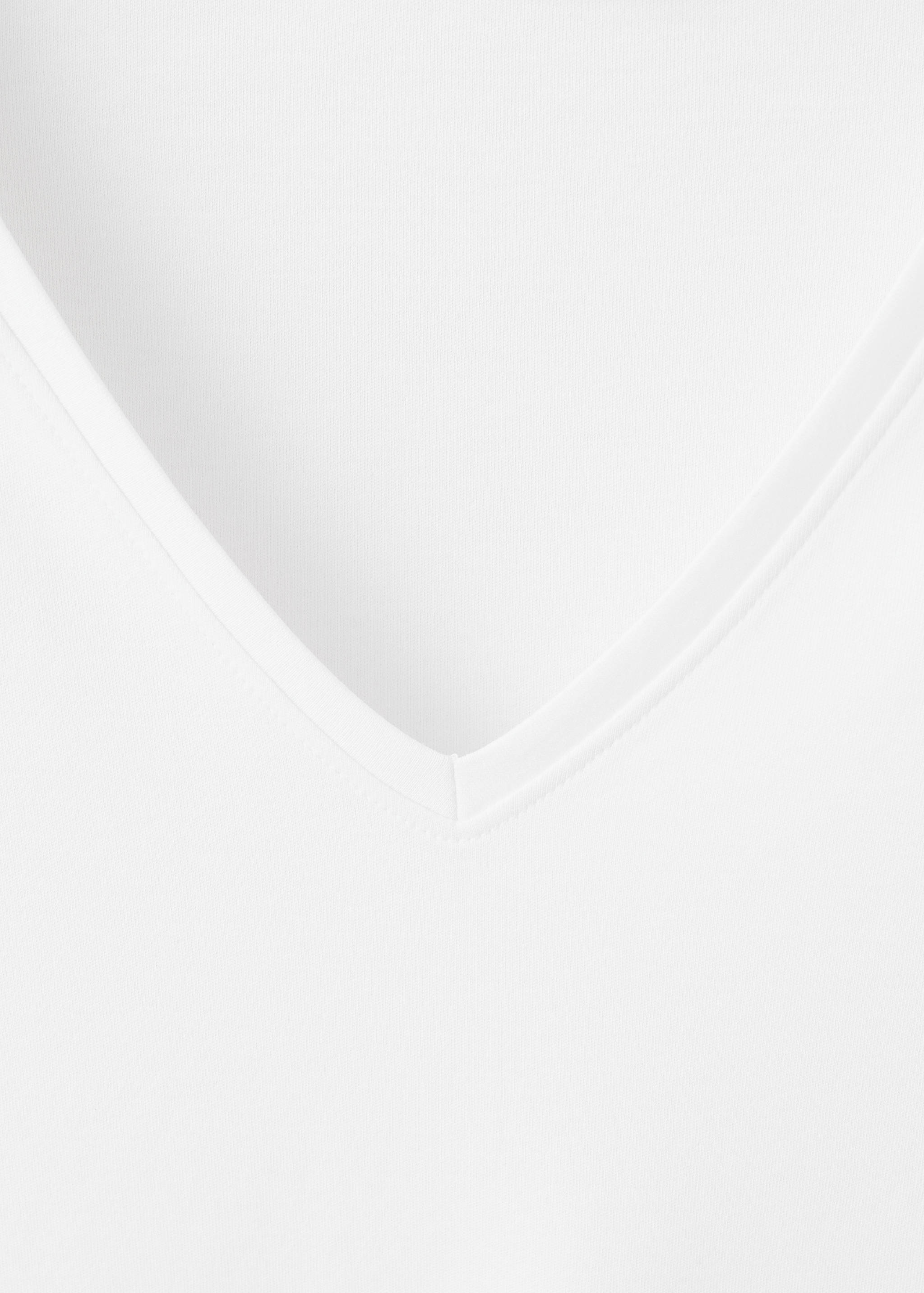 T-shirt coton col en V - Détail de l'article 8