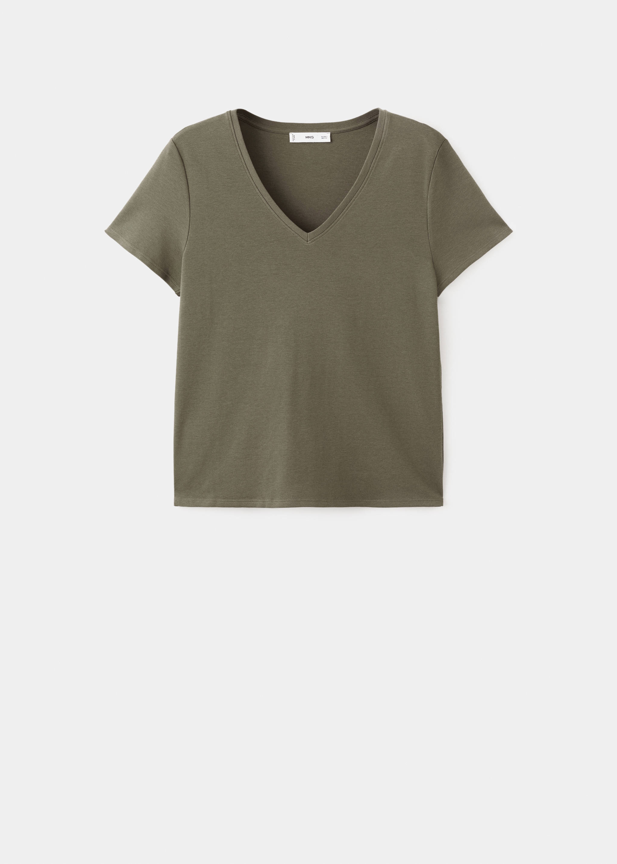 V-neck cotton T-shirt - Article without model