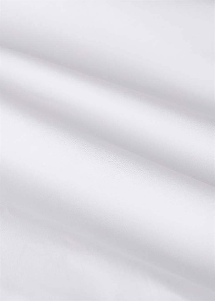 Top sheet in percale cotton with hemstitch for a 90cm bed — White