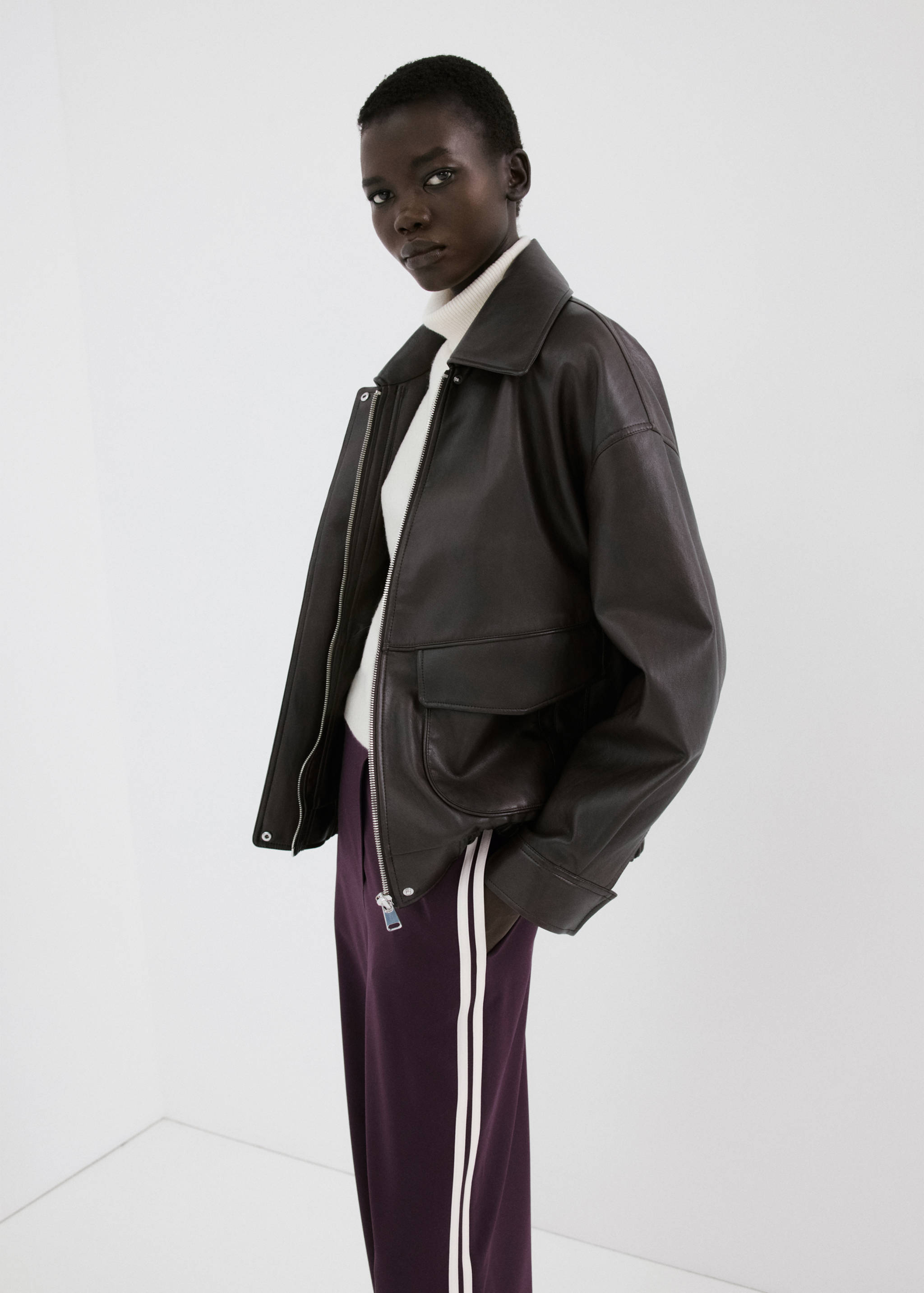 Combined striped trousers - Details of the article 2