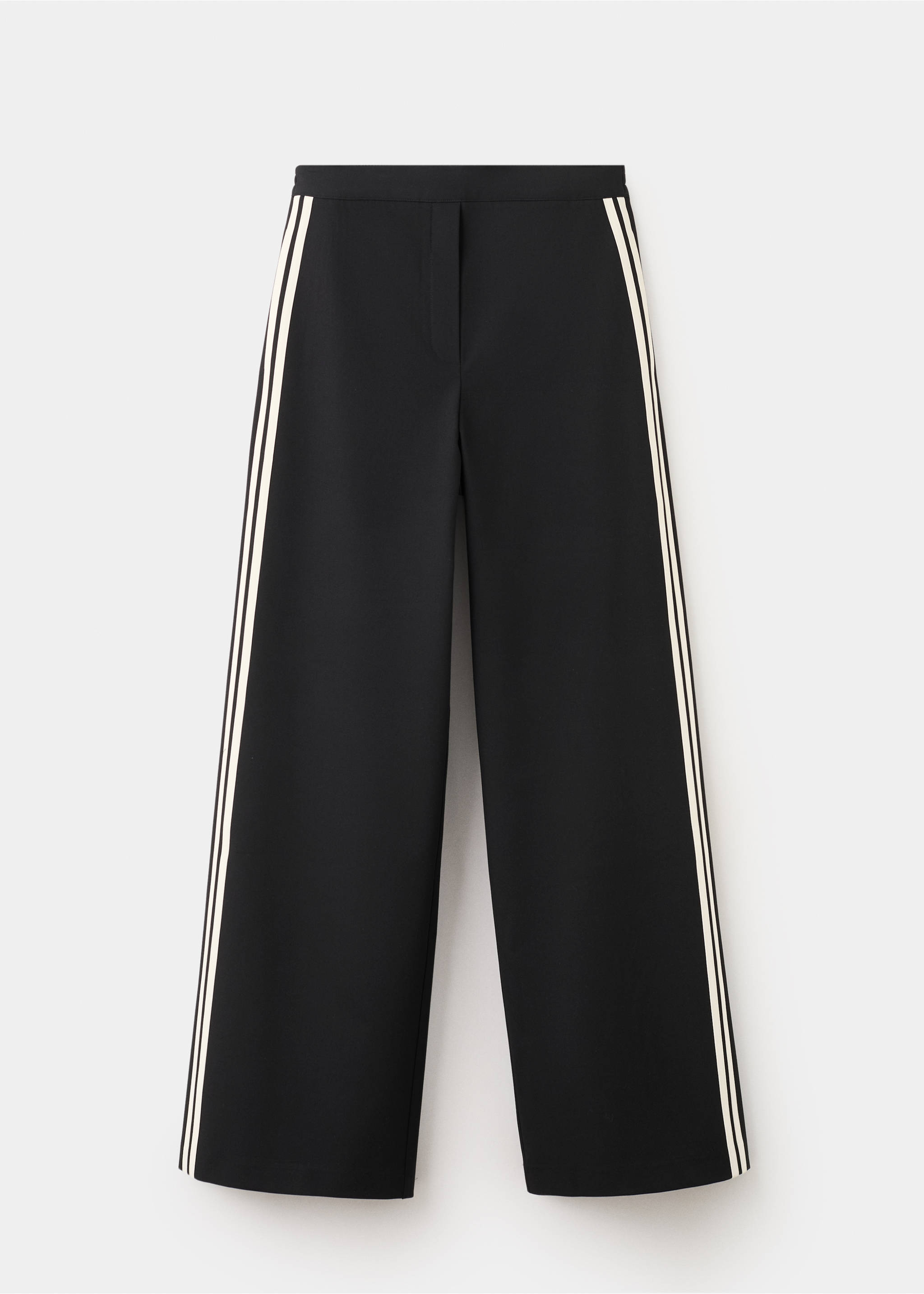 Combined striped trousers - Article without model, Black. Ref: 27024096-00.