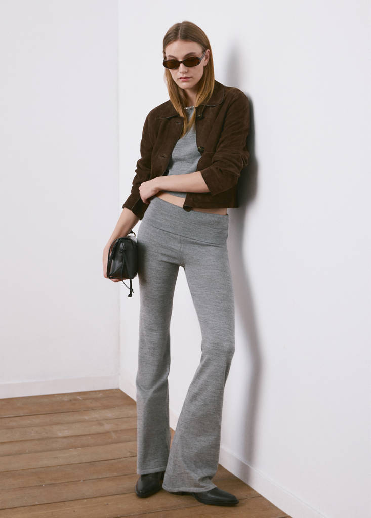 Studded knitted sweater — Medium Heather Grey