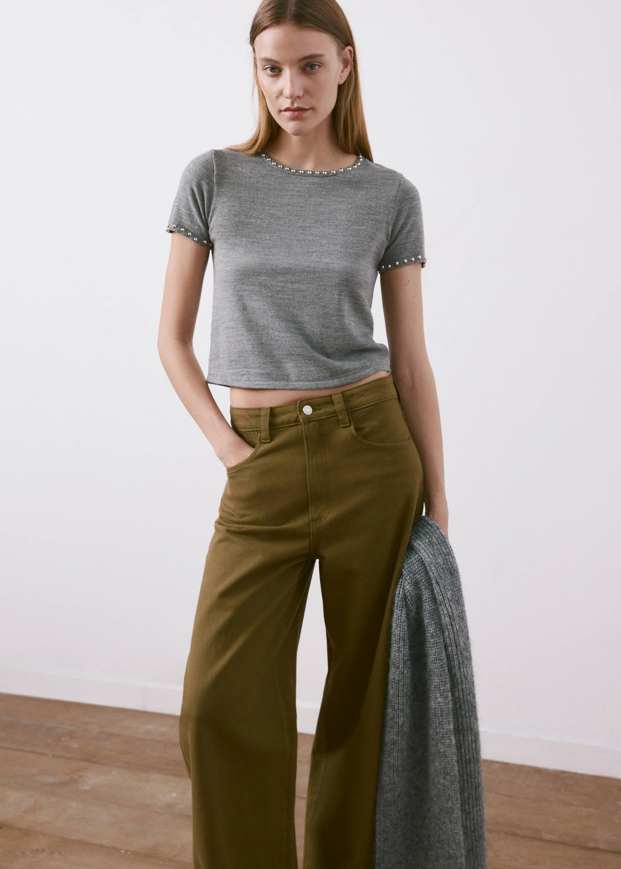 Studded knitted sweater - Details of the article 2