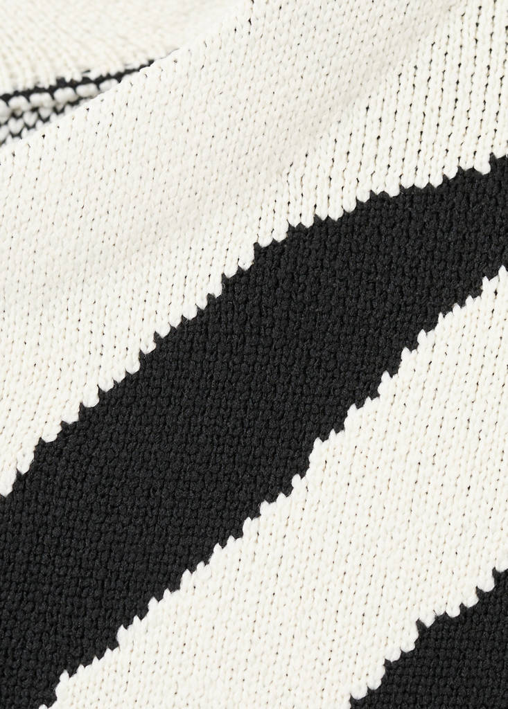 Zebra print knitted jumper — Black