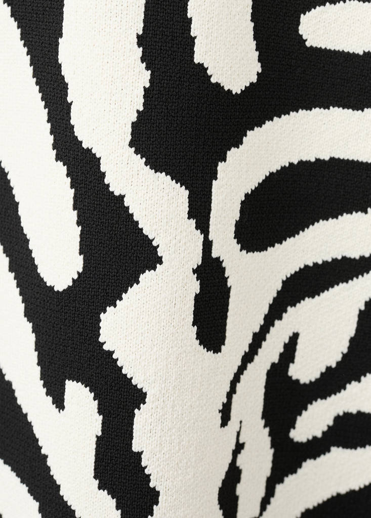 Zebra print knitted jumper — Black