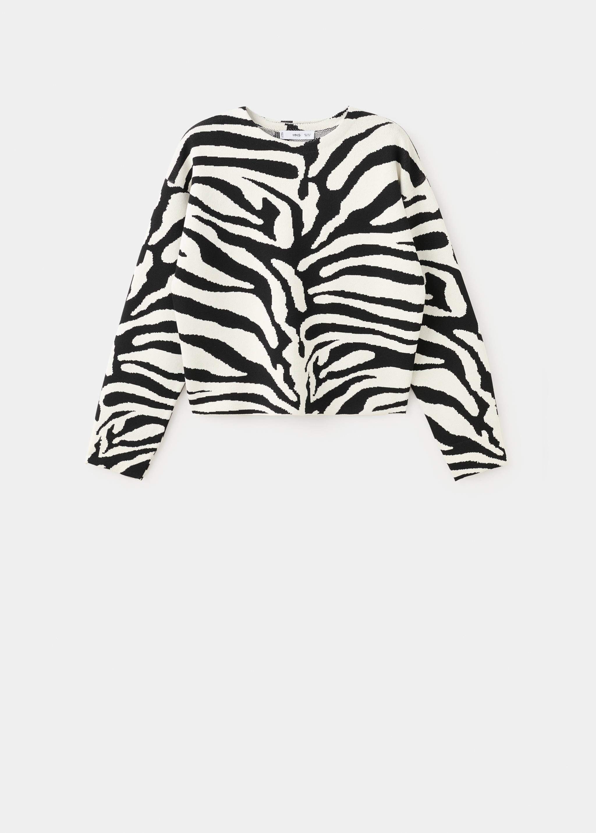 Zebra print knitted jumper - Article without model
