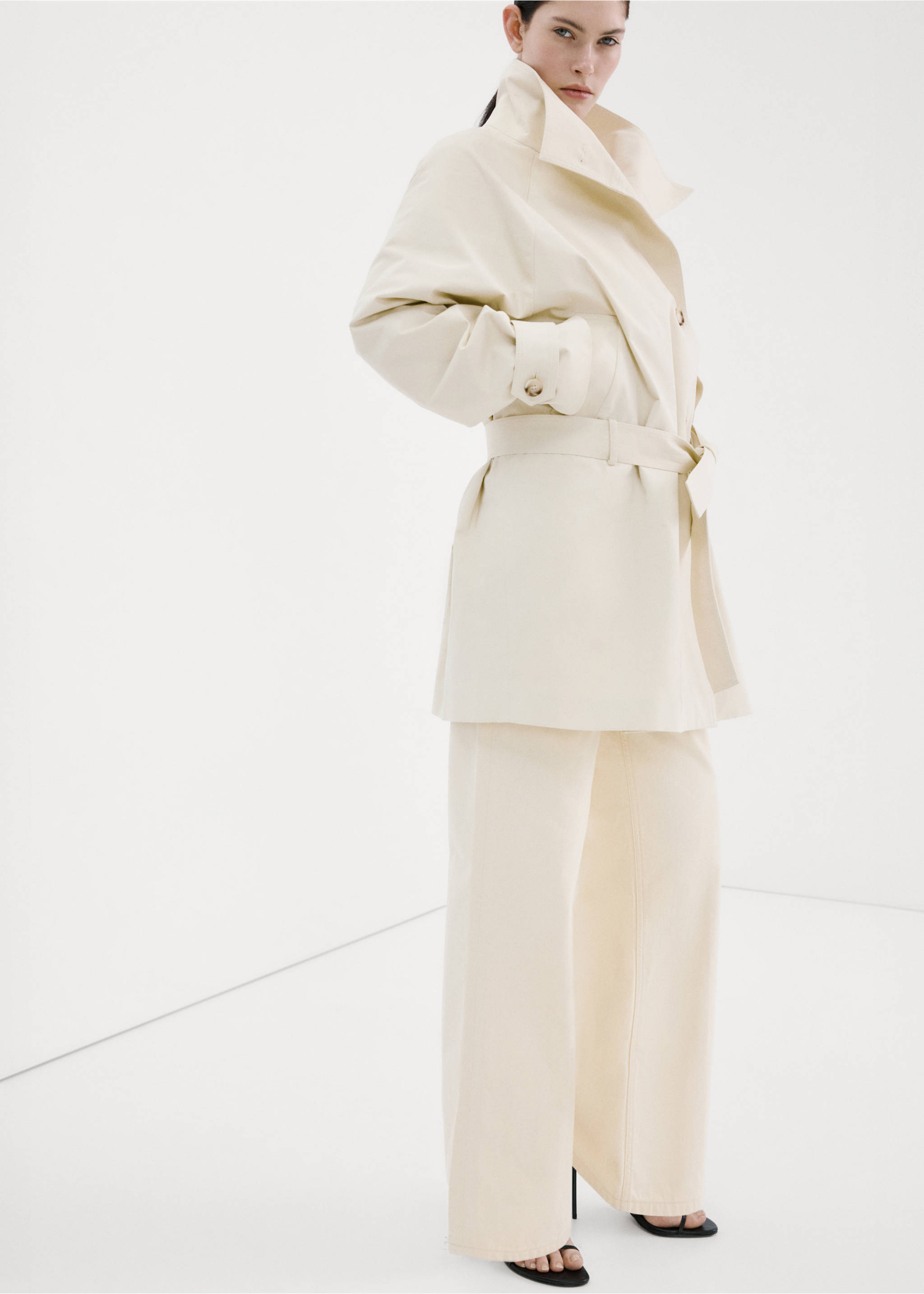 Low-rise wideleg jeans - General plane, Vanilla. Ref: 27024100-00.