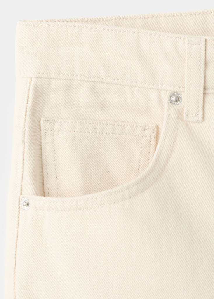 Mid-rise straight jeans — Vanilla