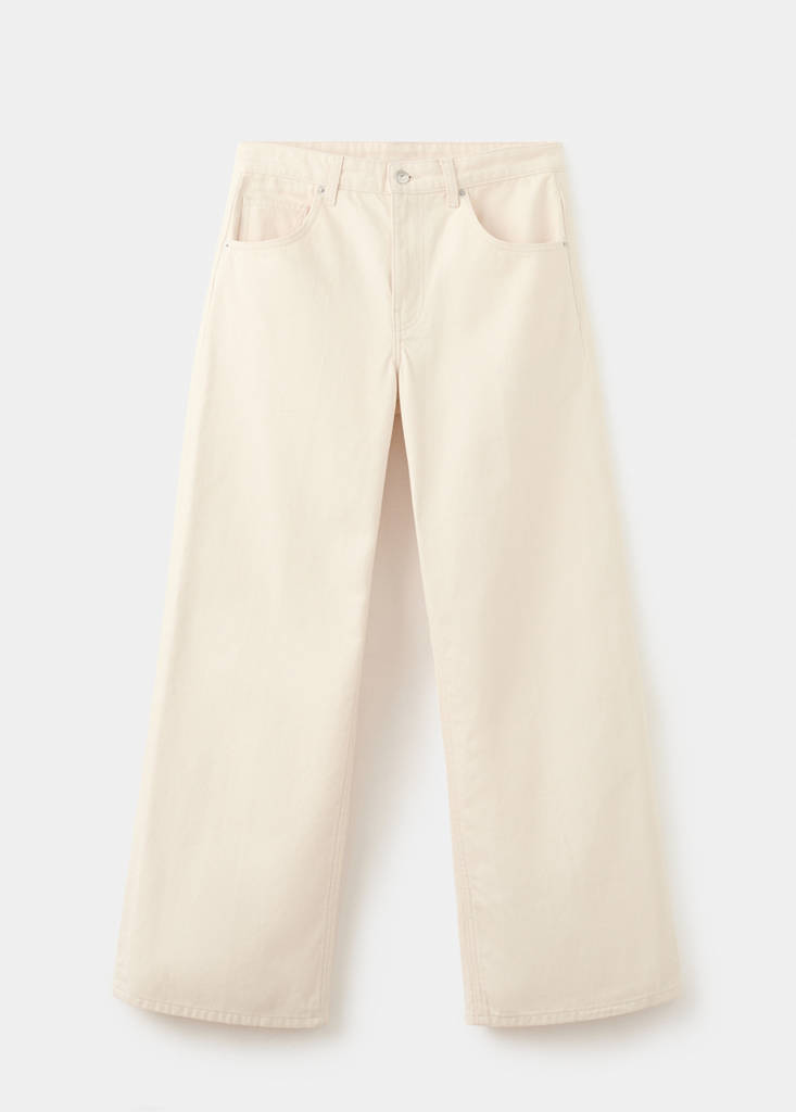 Mid-rise straight jeans — Vanilla