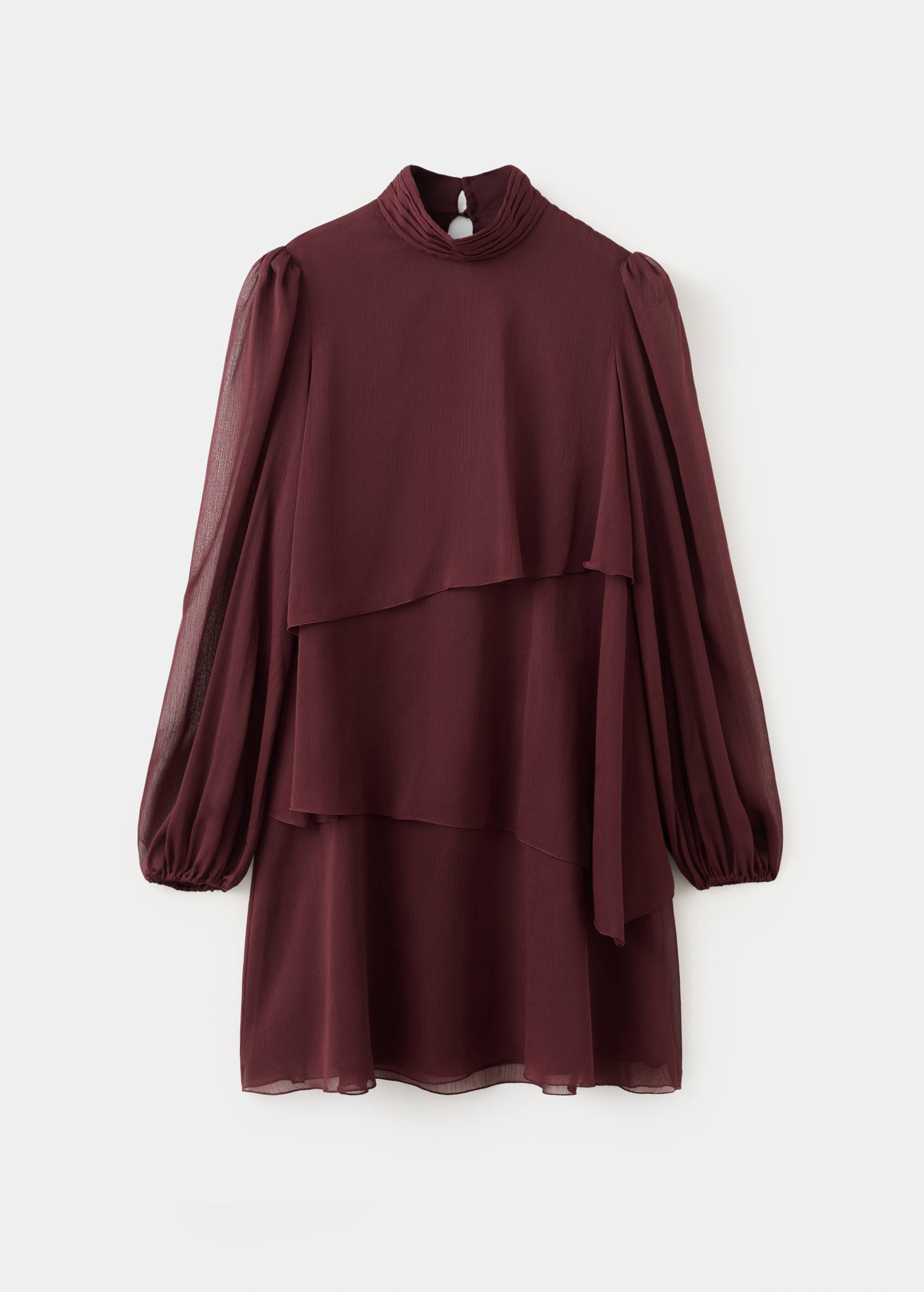 Ruffle dress with draped neckline - Article without model