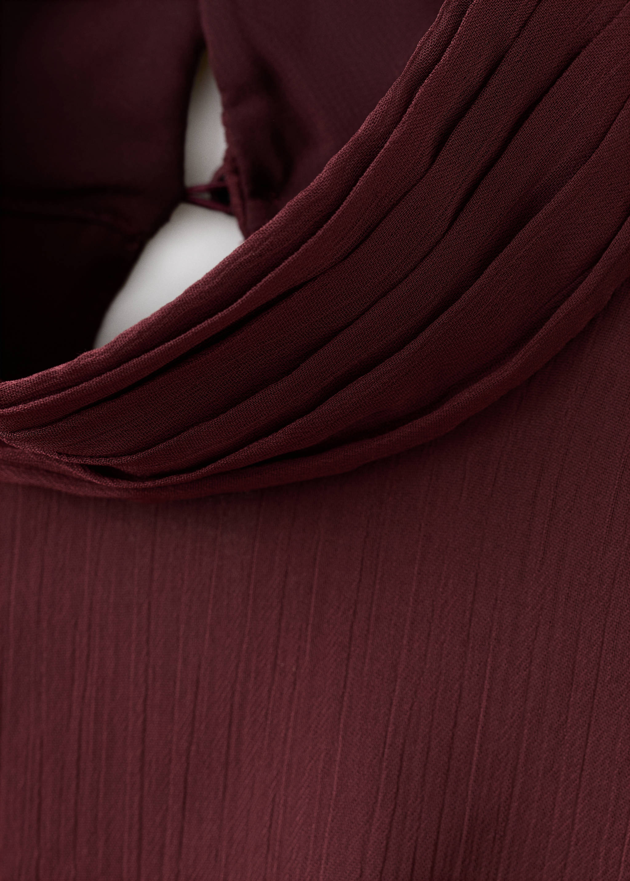 Ruffle dress with draped neckline - Details of the article 8