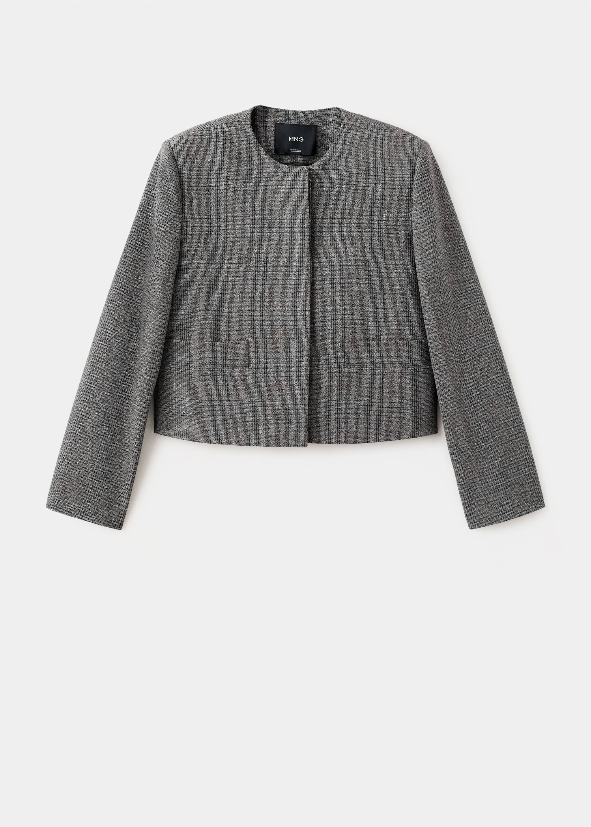 Crop suit blazer - Article without model, Grey. Ref: 27024102-00.