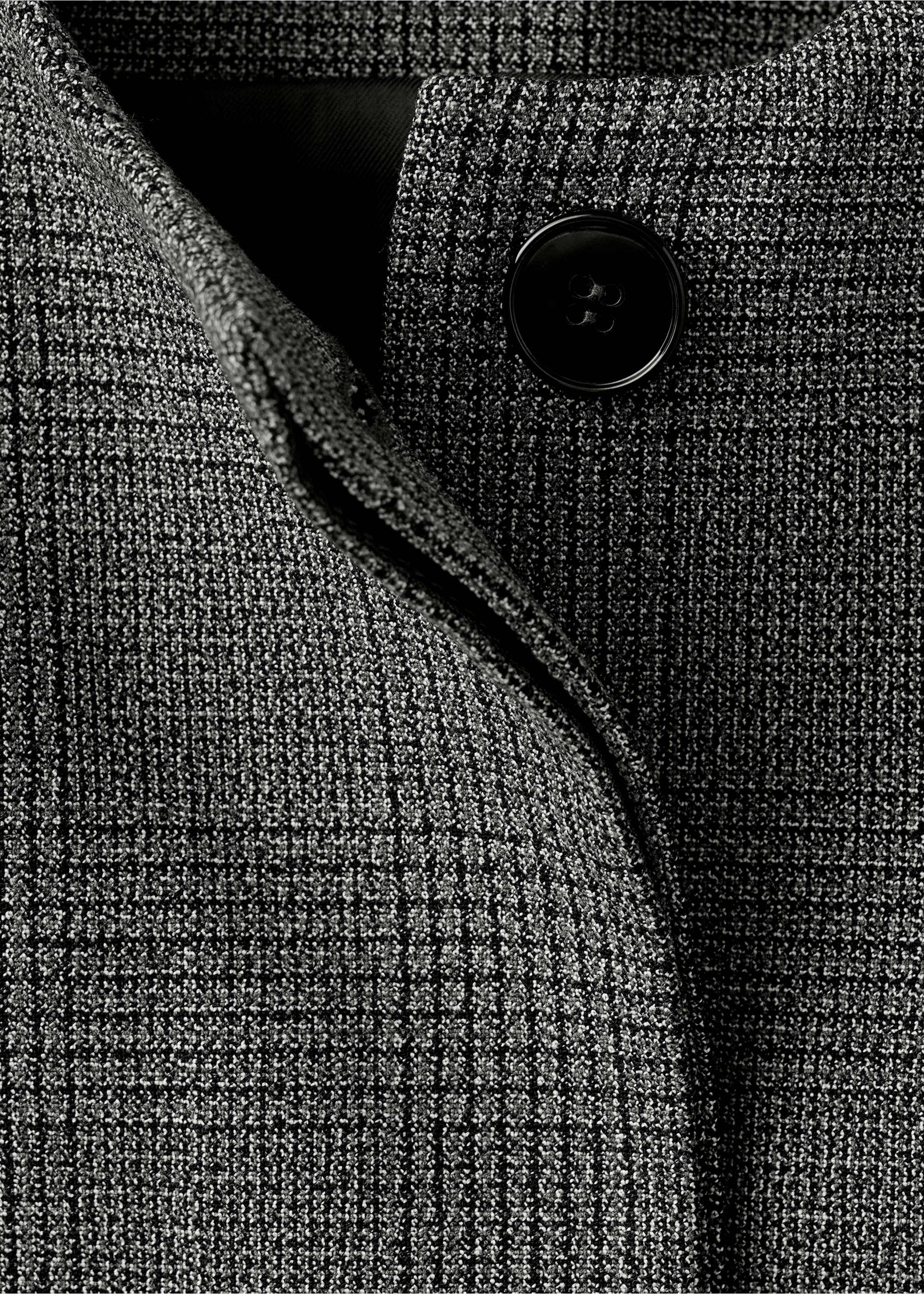 Crop suit blazer - Details of the article 8, Grey. Ref: 27024102-00.