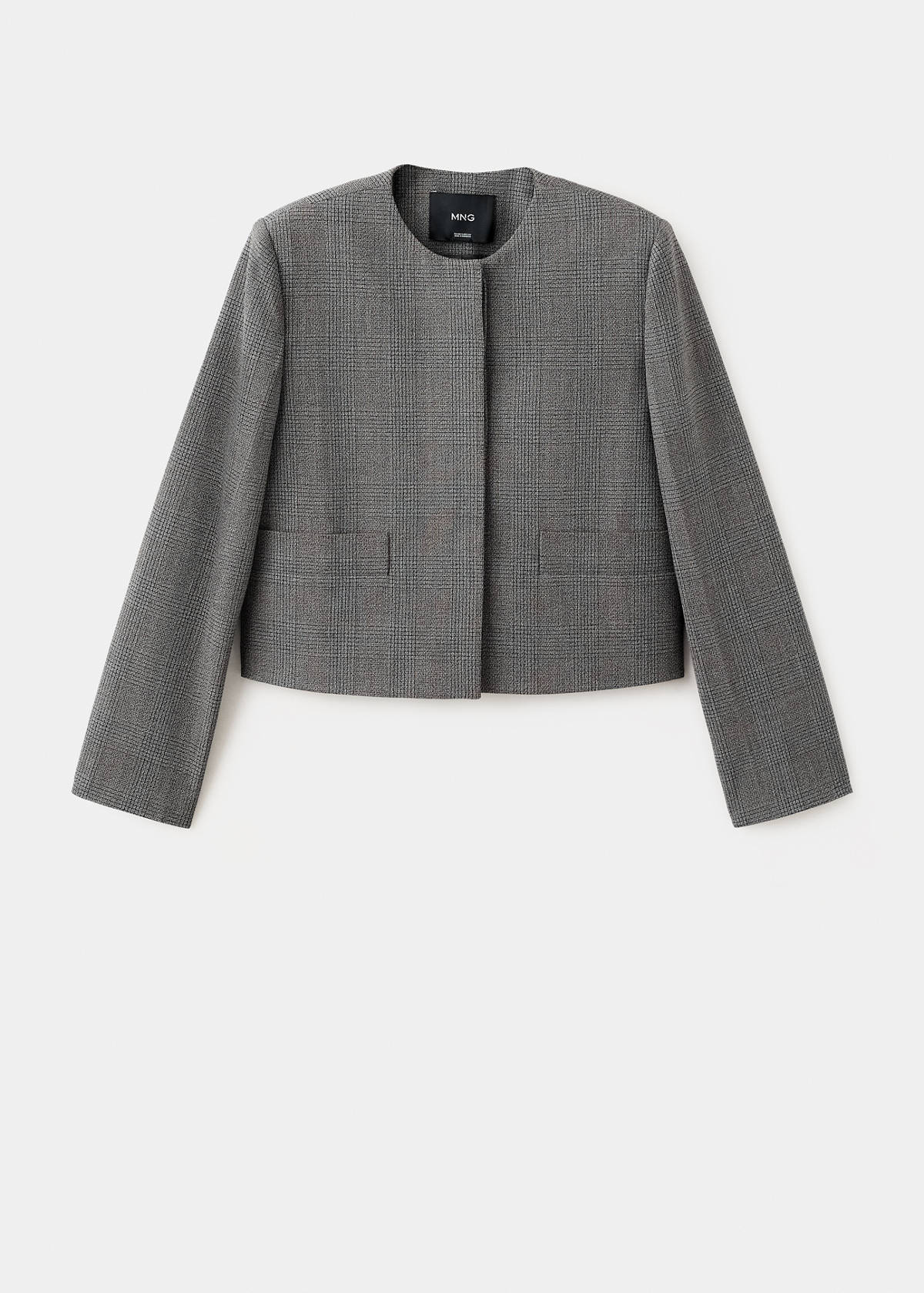 Crop suit blazer — Grey