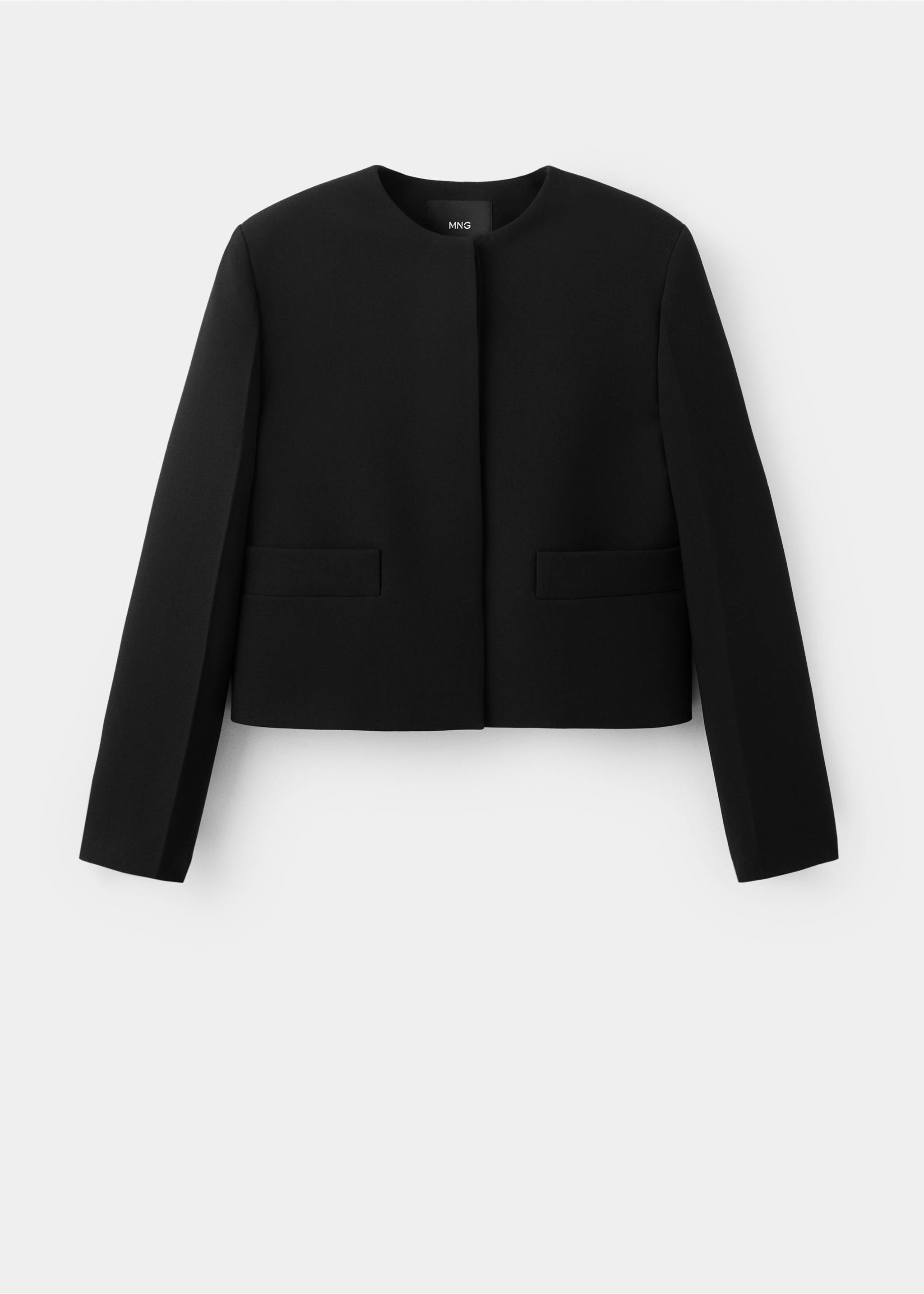 Crop suit blazer - Article without model, Black. Ref: 27024102-00.