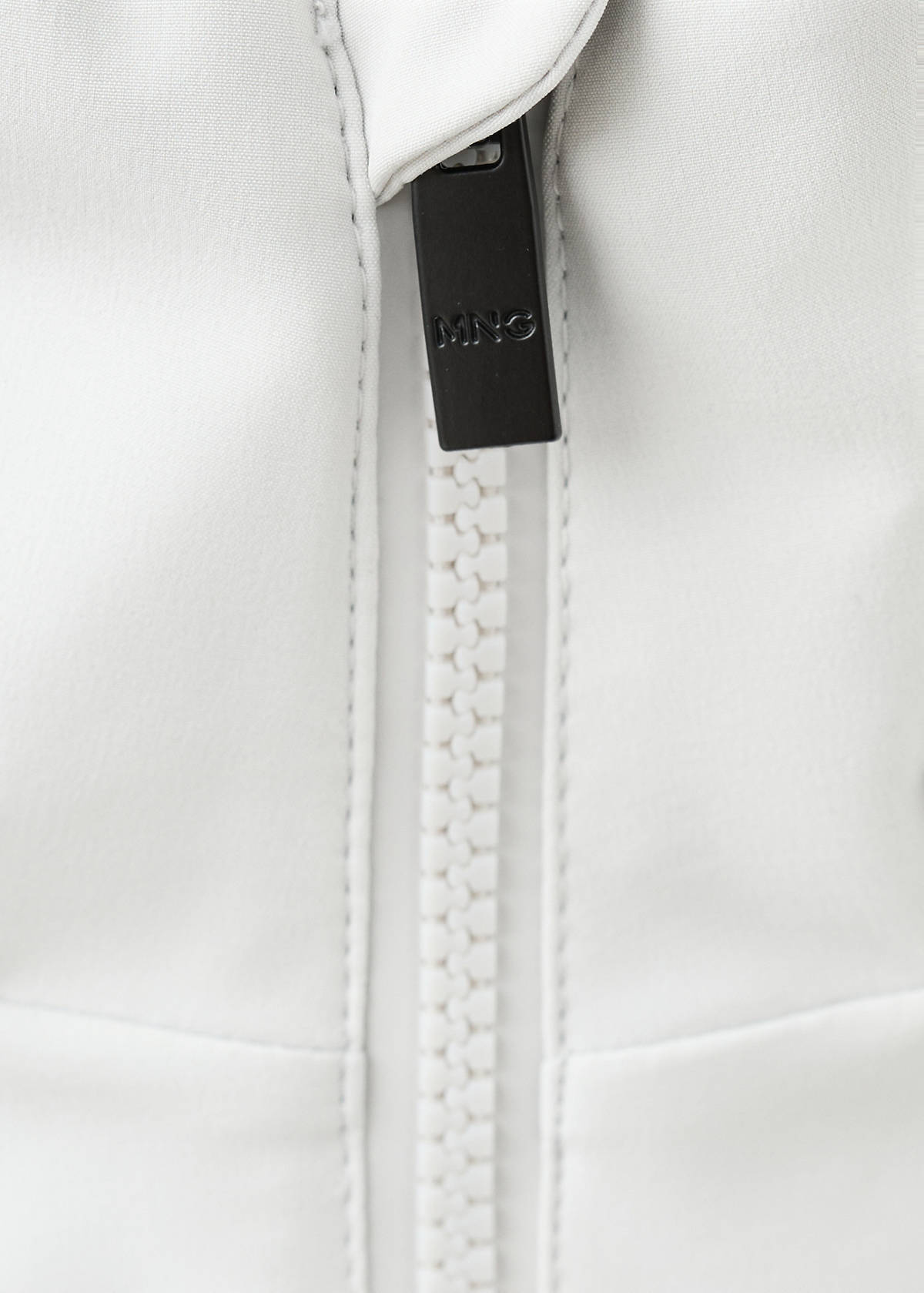 Water-repellent bomber jacket with detachable hood — Ice Grey