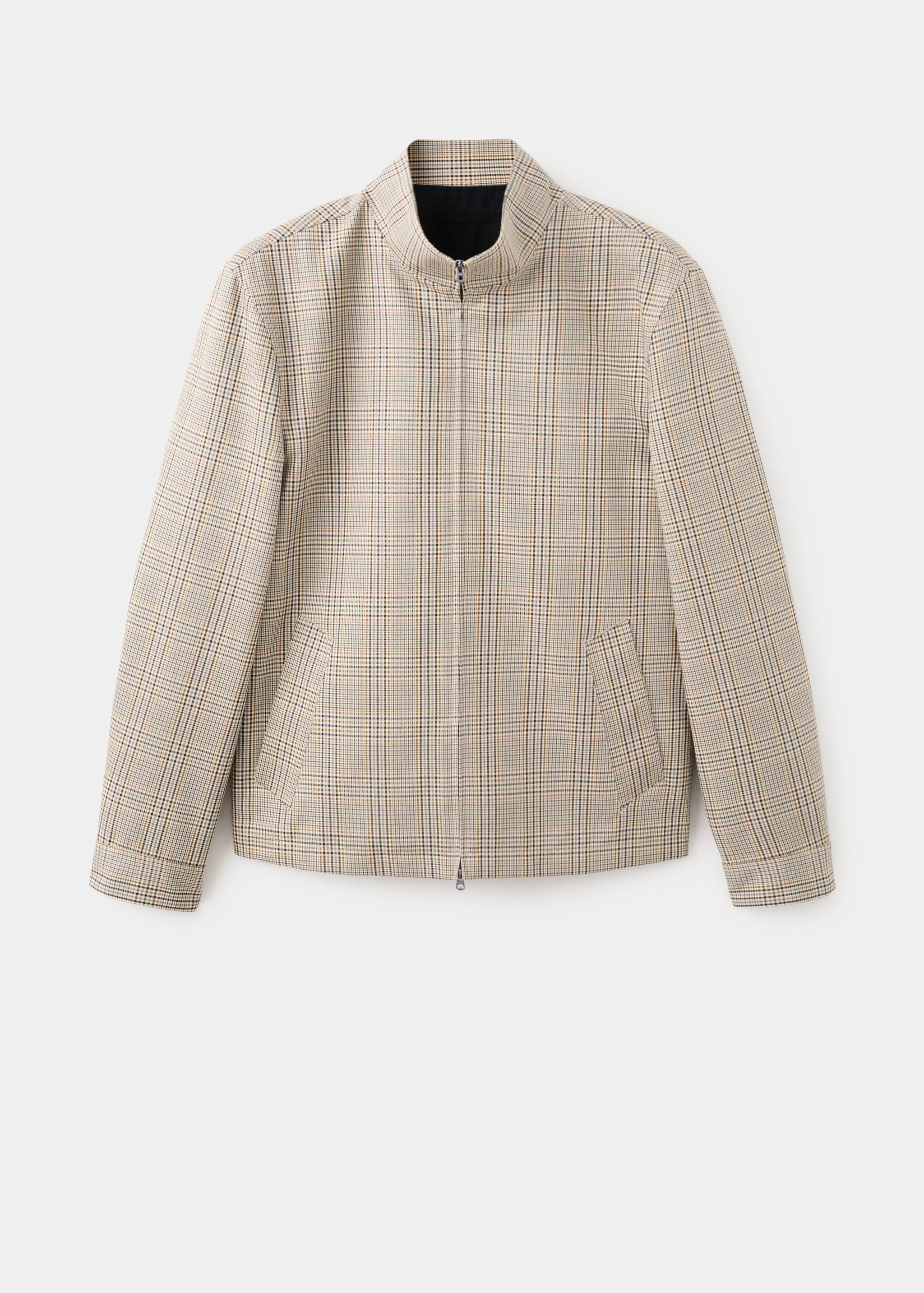 Veste prince-de-galles à col cheminée - Article sans modèle